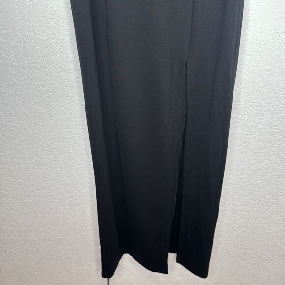 NWT NBD Eileen Gown in Black Revolve Small LBD Slit Stretch - Picture 5 of 15